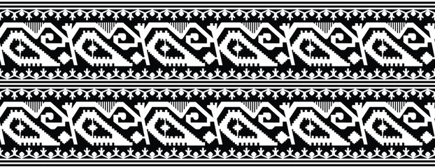 Jamdani saree border vector pattern design. Bangladesh and Indian original traditional saree design patterns.