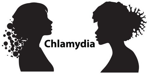 Silhouette Chlamydia Vector illustration