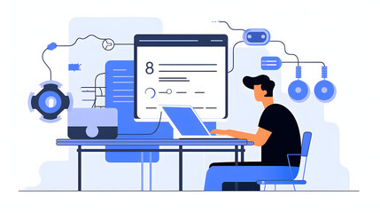 Automated testing abstract concept vector illustration.