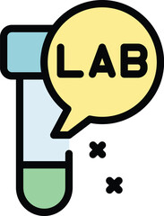 Wall Mural - Laboratory research icon outline vector. Medical lab. Scientific experiment color flat