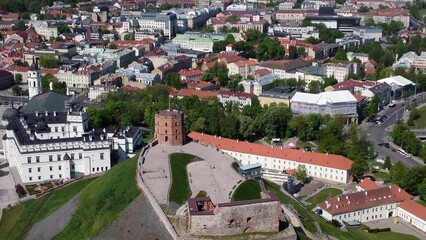 Sticker - Aerial of the Gediminas Castle Tower in Vilnius during the daytime