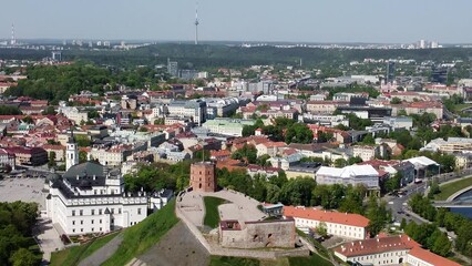 Sticker - Aerial of the Gediminas Castle Tower in Vilnius during the daytime