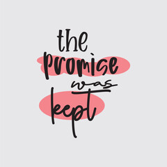 Wall Mural - quote the promise  design lettering motivation