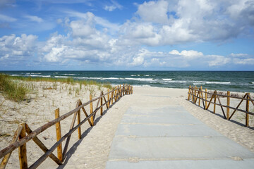 Canvas Print - entrance over the baltic sea in osetnik