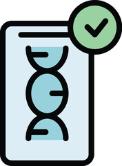Wall Mural - chemical clipboard icon outline vector. chemistry test. lab science color flat