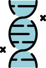 Wall Mural - lab dna icon outline vector. laboratory science. medical equipment color flat