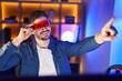 © Krakenimages.com - Young caucasian man streamer playing video game using virtual reality glasses at gaming room