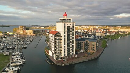 Wall Mural - Aerial of a beautiful unique building in Harderwijk, the Netherlands