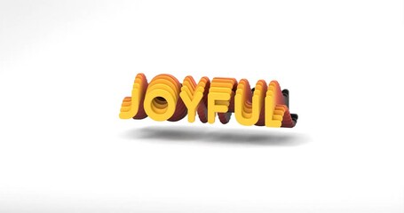 Poster - 3d design of the word GOYFUL text written in abstract typography on white background