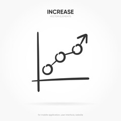Poster - Financial analysis stats icon. Growing graph. Business chart. Growths chart. Progress bar. Bar diagram. Growth success. Progress symbol. Chart increase.