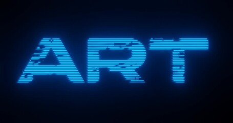 Wall Mural - illuminating text of art word wallpaper design for intro