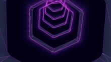 VJ Loop 3D Modern Retro Neon Cyber Tunnel Wallpaper Background. VJ Loop For Music Visualizers, Backdrops, Festivals, Events And More! Neon Purple Lines Give This Video A Retro Feel