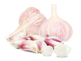 Wall Mural - garlic isolated on white background
