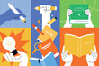 © PureSolution - Education. Vector illustration for graphic and web design, business presentation, marketing and print material. Back to school.