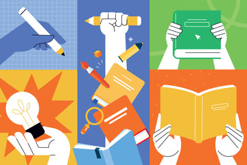 Wall Mural - education. vector illustration for graphic and web design, business presentation, marketing and prin