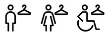 Set Of Changing Room Line Icons