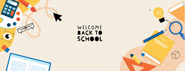 Education. Vector illustration for graphic and web design, business presentation, marketing and print material. Back to school.
