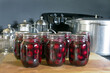Home Canned Dark Red Sweet Cherries in Pint Jars