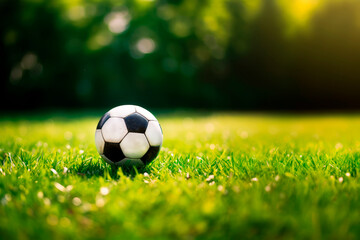 soccer ball on green grass