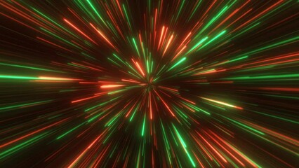 Wall Mural - through space, starfield. seamless loop abstract particles background. loop