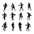 © MstNasrinAktar - Basketball players silhouettes pack