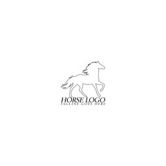 Poster - Horse Logo Template illustration flat design isolated on white background