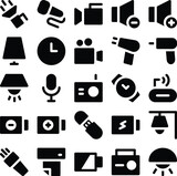 Fototapeta  - Pack of Electronic Devices Line Icons

