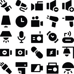 Canvas Print - Pack of Electronic Devices Line Icons

