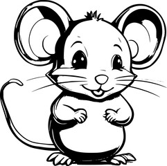 Wall Mural - Cute Mouse