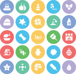 Poster - Pack of Christmas Celebration Bold Line Icons 