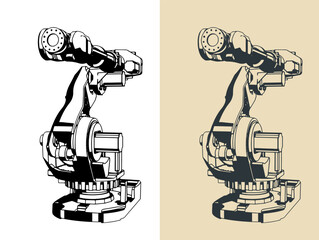 Wall Mural - Robotic arm for automated production lines