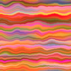 Wall Mural - Vibrant tie dye wash stripe wave seamless pattern. Blurry fashion effect summer hippy background with space dyed wavy streaks print.