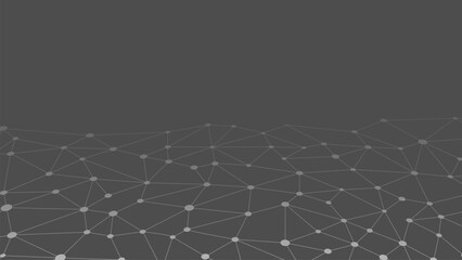 Leinwandbilder - Abstract geometric background. Plexus mesh backdrop. Vector