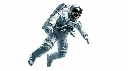 Wall Mural - astronaut in spacesuit in weightlessness. generative ai.