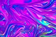 canvas print picture - Abstract holographic background in 80s, 90s style. Modern bright neon colored crumpled metallic psychedelic holographic foil texture