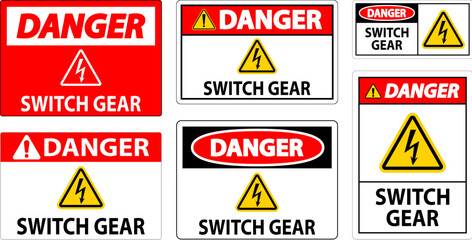 Wall Mural - Danger Sign, Switch Gear Sign