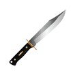 Bowie Hunting Stylish Knife Vector Illustration