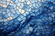 abstract mosaic of blue and white tiles