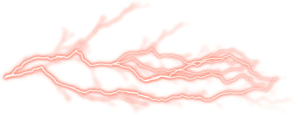 Wall Mural - isolated red lightning light effect