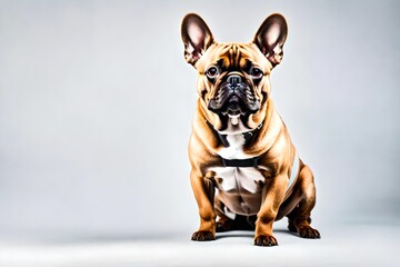 Wall Mural - French bulldog portrait looking at camera generated by AI tool