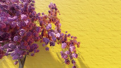 Wall Mural - simple wall background with tree