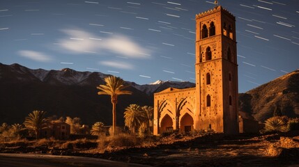 Canvas Print - church at sunset