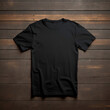 simple black t- shirt mockup. AI generated image