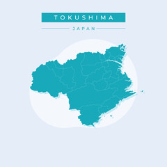 Naklejka na meble Vector illustration vector of Tokushima map japan