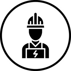 Canvas Print - Vector Design Electrician Icon Style