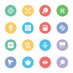 Poster - Collection of Designing Objects Bold Line Icons 

