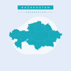  Vector illustration vector of Kazakhstan map Kazakhstan