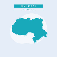 Naklejka na meble Vector illustration vector of Hakkâri map Turkey