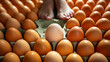 © Vicky - walking on eggshells, feet surrounded by eggs