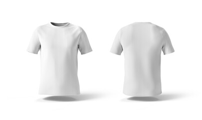 Wall Mural - Isolated t-shirt with shadow Mockup. Template of jersey on white .3d rendering